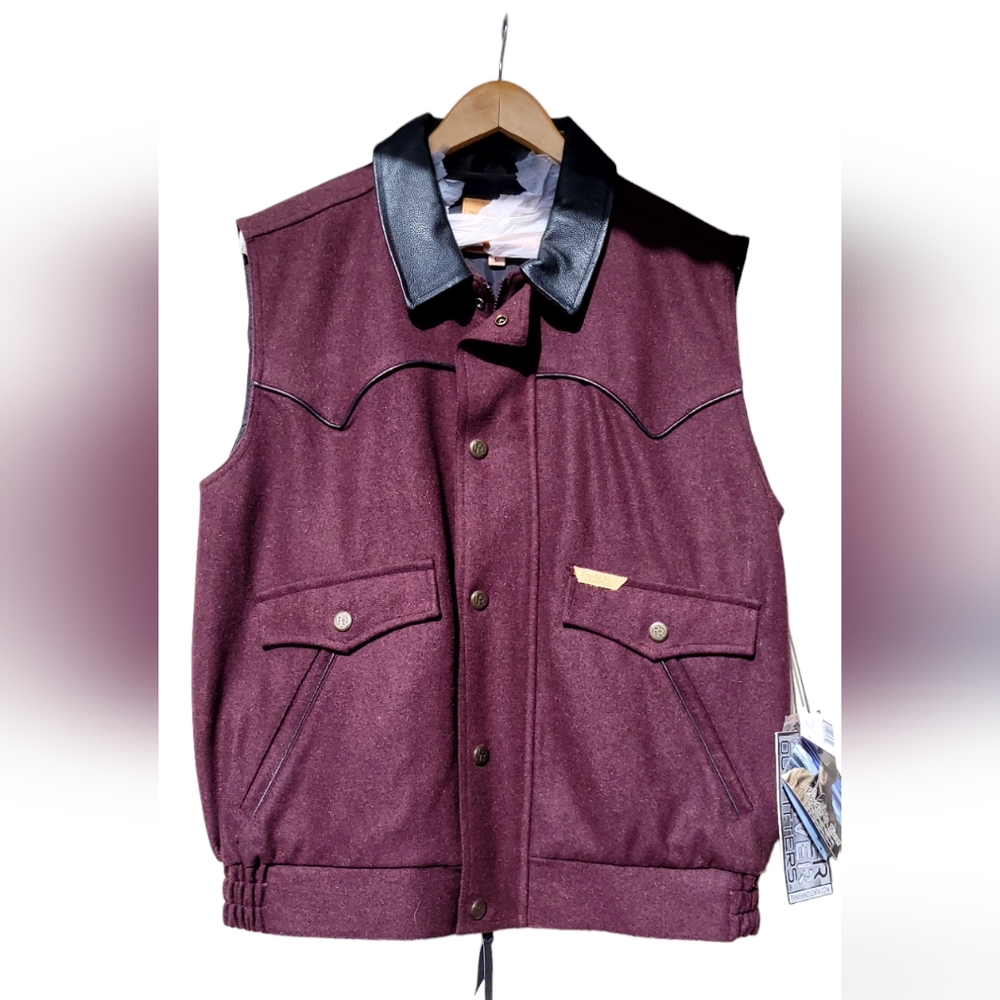 Powder River Outfitters Burgundy Men's Vest